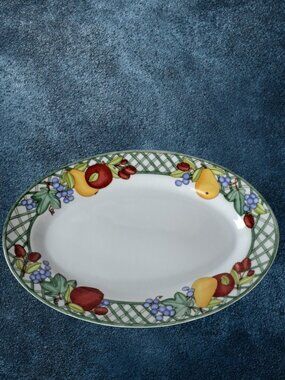 Dansk Nordic Fruit Oval Platter 14x10 Garden Serveware